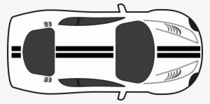 Black And White Race Car Png Transparent Black And - Car Top View Icon #324892
