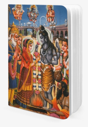 Dailyobjects Indian Mythology Shiv Parvati Wedding - Cartoon #325405