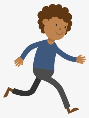 Open - Cartoon Man Running Scared #326237