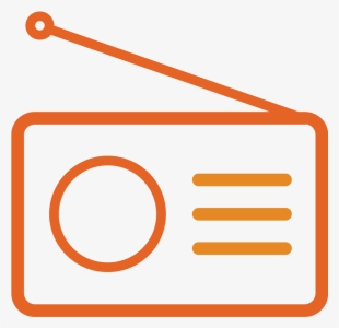 Radio Marketing - Radio Icon Orange Png #326577