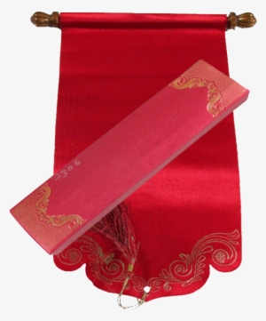 Royal Scroll Wedding Cards - Indian Wedding Card Designs In Png #326764