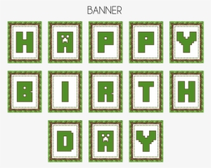 Lofty Printable Minecraft Pictures Free Printables - Minecraft Free Party Banner Printable #326865