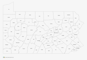 Pennsylvania Counties Outline Map - Paper - Free Transparent PNG ...