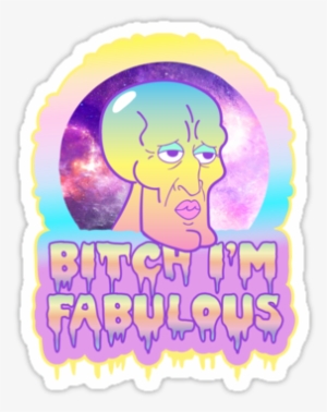 Fabulous Squidward By Amy Grace - Squidward Stickers #327592