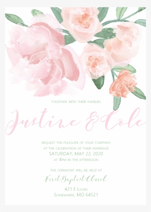 Watercolor Flower Invitations - Watercolor Painting #328495