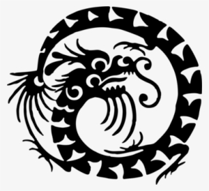 Chinese Dragon China Drawing Silhouette - Dragon Circular #328666