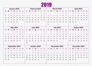 Year Printable Calendar 2019 #328753