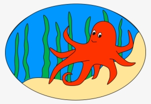 Octopus Free To Use Cliparts - Cartoon Octopus In Sea #329452