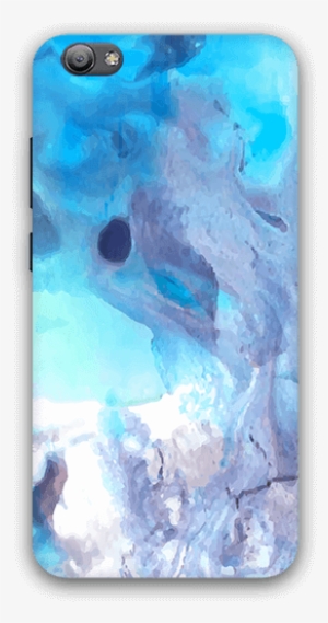 Blue Watercolor Marble Vivo V5 Mobile Case - Light Blue Abstract Marble Notebook #329493