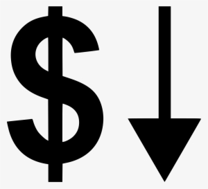 Investment Low Arrow Down Dollar Sign Comments - Icon #329760