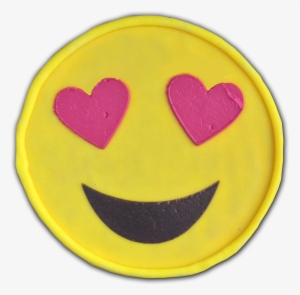 Heart Eyes Emoji Cookie - Emoji Pillow Pink Heart Eyes #329854