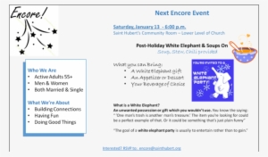 Encore 55 Soups On And White Elephant Gift Exchange - Soup #3200170