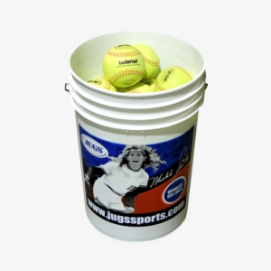 Bucket Of Jugs Leatherlast™ Softballs - Jugs Michele Smith Ball Bucket With Lid White #3200281