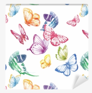 Watercolor Butterfly Vector Pattern Wallpaper • Pixers® - Watercolor Butterfly #3200356