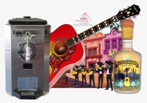 El Guitarron Premium Blend Wine Based Liquor With Mariachi - Epiphone Hummingbird Acoustic Guitar #3200440