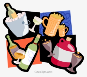 Drinking Ice Bucket, Booze, Glasses Royalty Free Vector - Booze Clipart #3200798