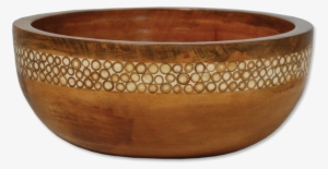 Natural Inlaid Mango Wood Salad Bowl - Bowl #3201327