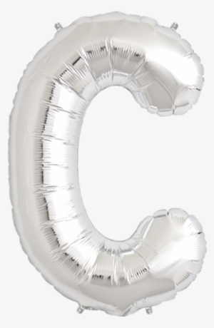 34" Silver Letter C Foil Balloon - Balloon Letter C Png #3202651