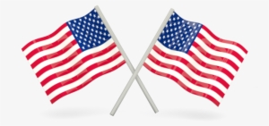 Two American Flags Crossed #3203340