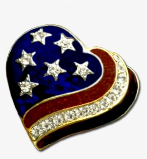 Heart Of A Patriot Brooch/pin - Patriotic Heart Brooch/pin #3203583