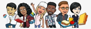Bitmojis Of Six College Kids Smiling, Playing Hacky - University #3203695