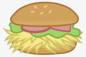 Veggie Burger Clipart Carton - Hay Burgers Mlp #3206895