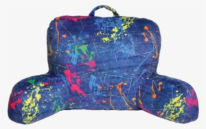 Paint Splatter Denim Lounge Pillow - Iscream Sports Lounge Pillow #3207189