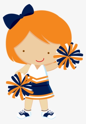 Girls ‿✿⁀°••○ Cheerleader - Cheerleader Clipart Orange And Blue #3207252