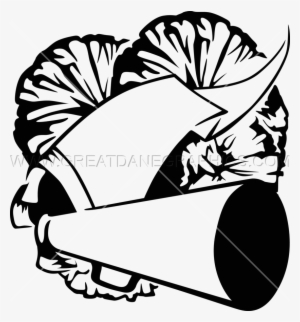 Cheer Horn Production Ready Artwork For T Shirt Printing - Cheer Pom Pom Vector #3207260