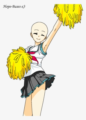 Cheerleader Clipart Cheerleading Base - Anime Girl Cheerleader Base #3207884