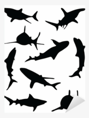 Sharks Silhouette-vector Illustration Sticker • Pixers® - Tiburones Silueta #3208223