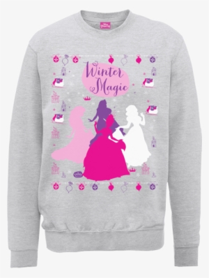 Disney Princess Christmas Princess Silhouettes Grey - Disney Womens Minnie Mouse Christmas Jumper #3208283