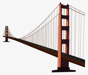 Simple Golden Gate Bridge Clipart - Golden Gate Bridge #3208540