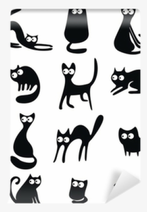 Peeking Cat Vector Silhouette #3209273