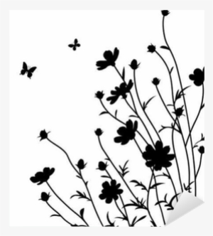 Flowers Silhouette Sticker • Pixers® • We Live To Change - Silhouette Of A Flower #3209624