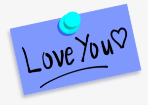 Thumbtack - Love You Clip Art Blue #3214517