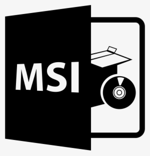 Msi File Format Symbol Comments - Powerpoint Logo Black And White #3217113