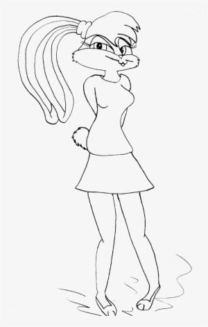 Lola Bunny Shy Coloring Pages - Bugs Bunny Cartoon Coloring #3220110