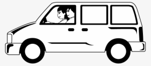 Black And White Clip Art Van #3220186