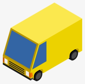 Minivan Car Truck Vehicle - Yellow Van Clipart #3220341