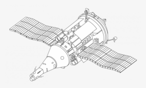 Nasa A Line Drawing Of The Tks - Tks Spacecraft #3220917