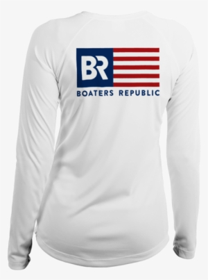 Ladies American Flag L/s - Long-sleeved T-shirt #3221274