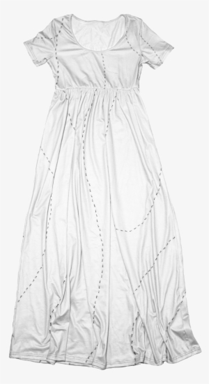 Ant Invasion Maxi Dress In White - Dress #3221409