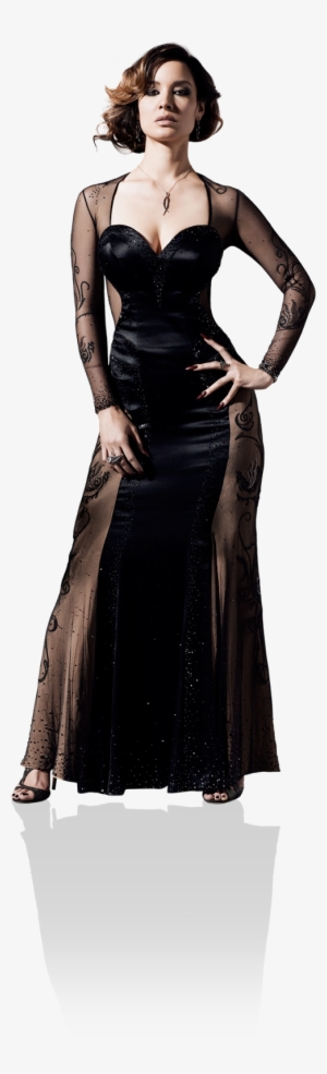 I Finish My Highlights Report With This Breathtaking - James Bond Girl Black Dress #3221664