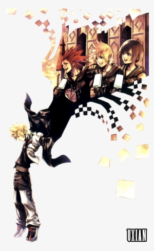 Roxas Falling Photo Roxasaxelxion - Kingdom Hearts Key Art 2 #3222497