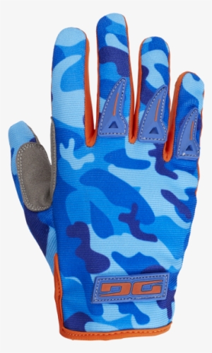 Gants Dg Soldier Bleu - Leather #3222619
