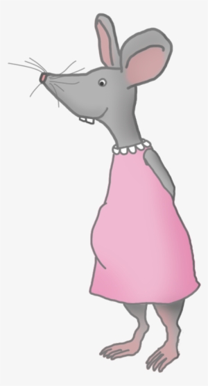 Female Mouse With Pink Dress - Clip Art #3222737
