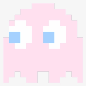 Pac Man Pacman Pink Pinky Ghost Cute Kawaii Icon Overla - Pacman Blinky #3223681