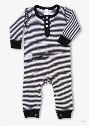 Henley Onesie, Black & White - Frankie & Ava Henley Onesie, Black & White #3223826