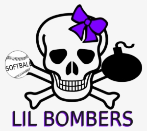 This Free Clipart Png Design Of Softball Bombers Clipart - Fire Skull And Crossbones #3225577